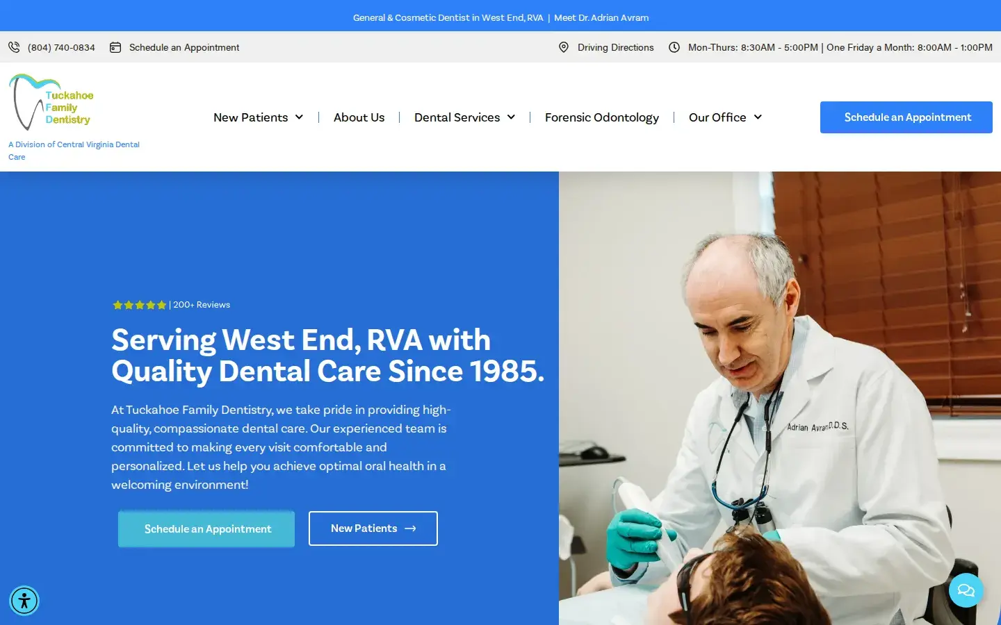 Homepage preview of Tuckahoe Family Dentistry: Adrian Avram DDS