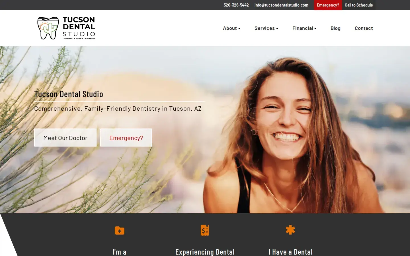 Homepage preview of Tucson Dental Studio