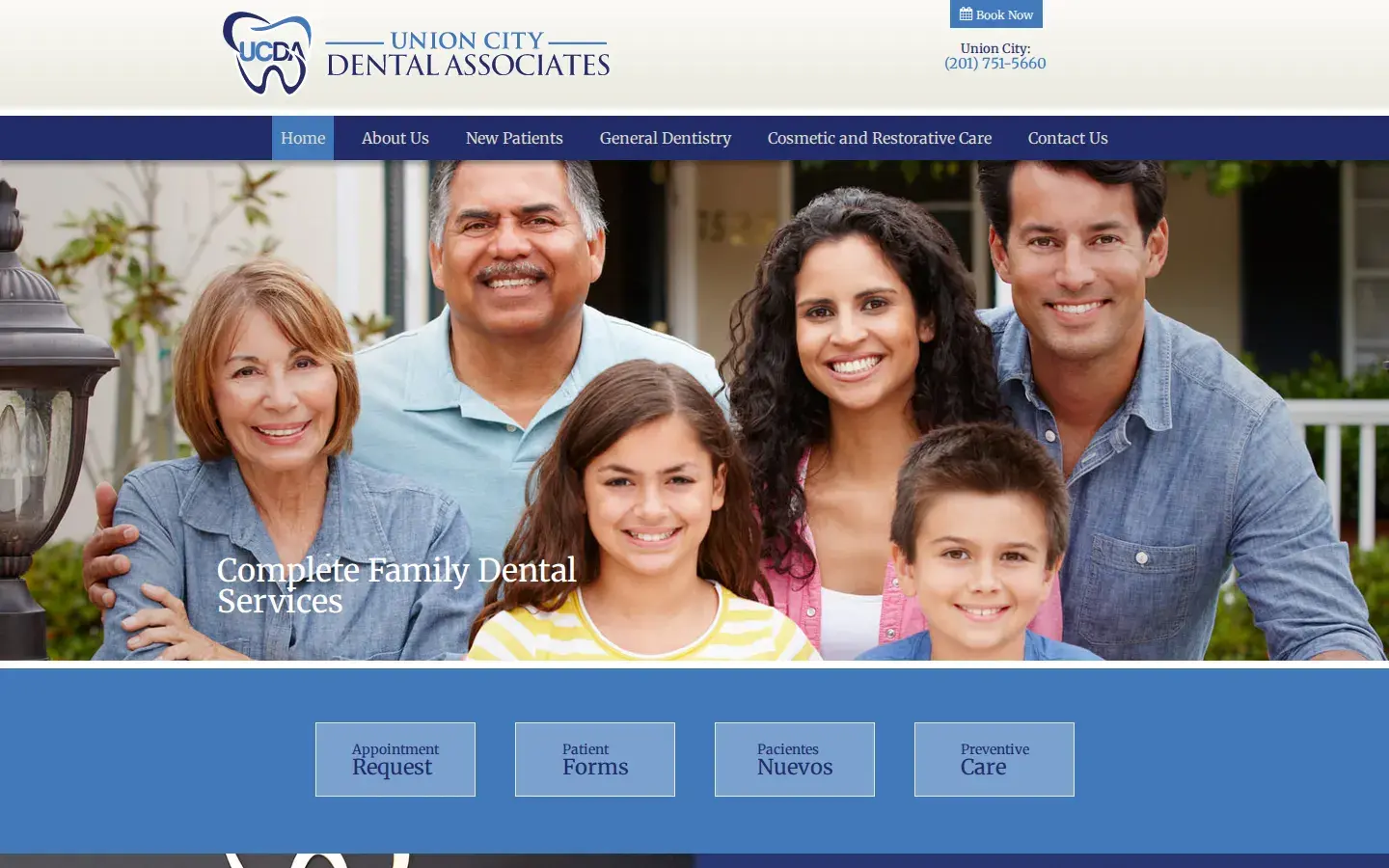 Homepage preview of Union City Dental Associates