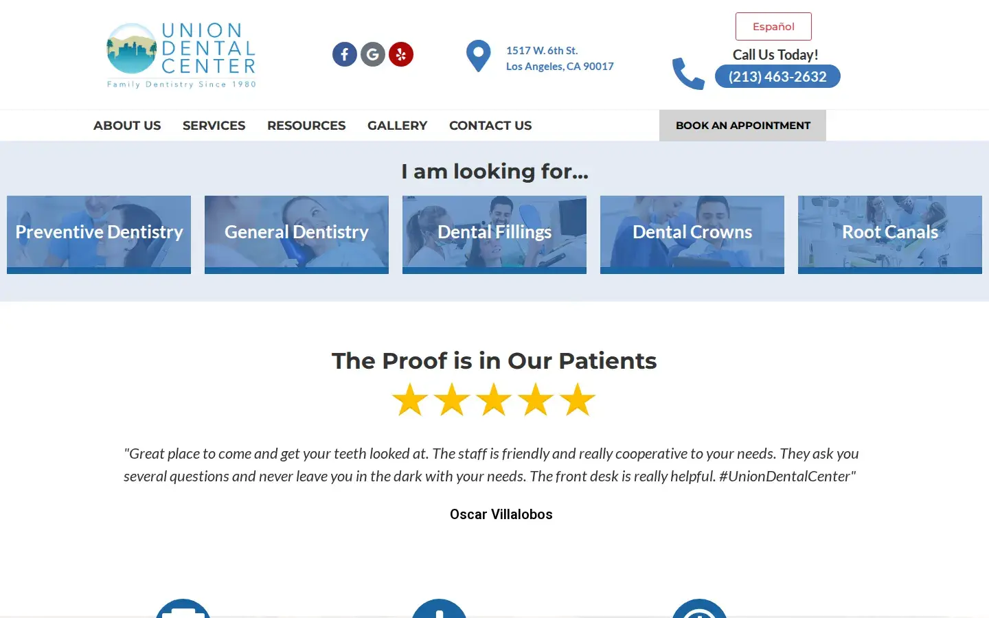 Homepage preview of Union Dental Center Family & Emergency Dentistry