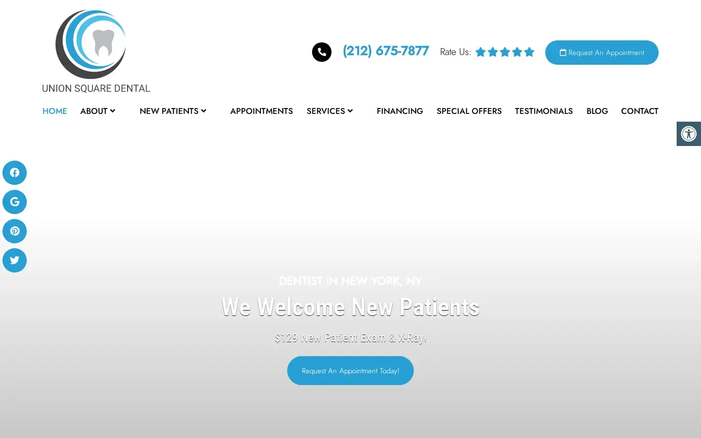 Homepage preview of Union Square Dental