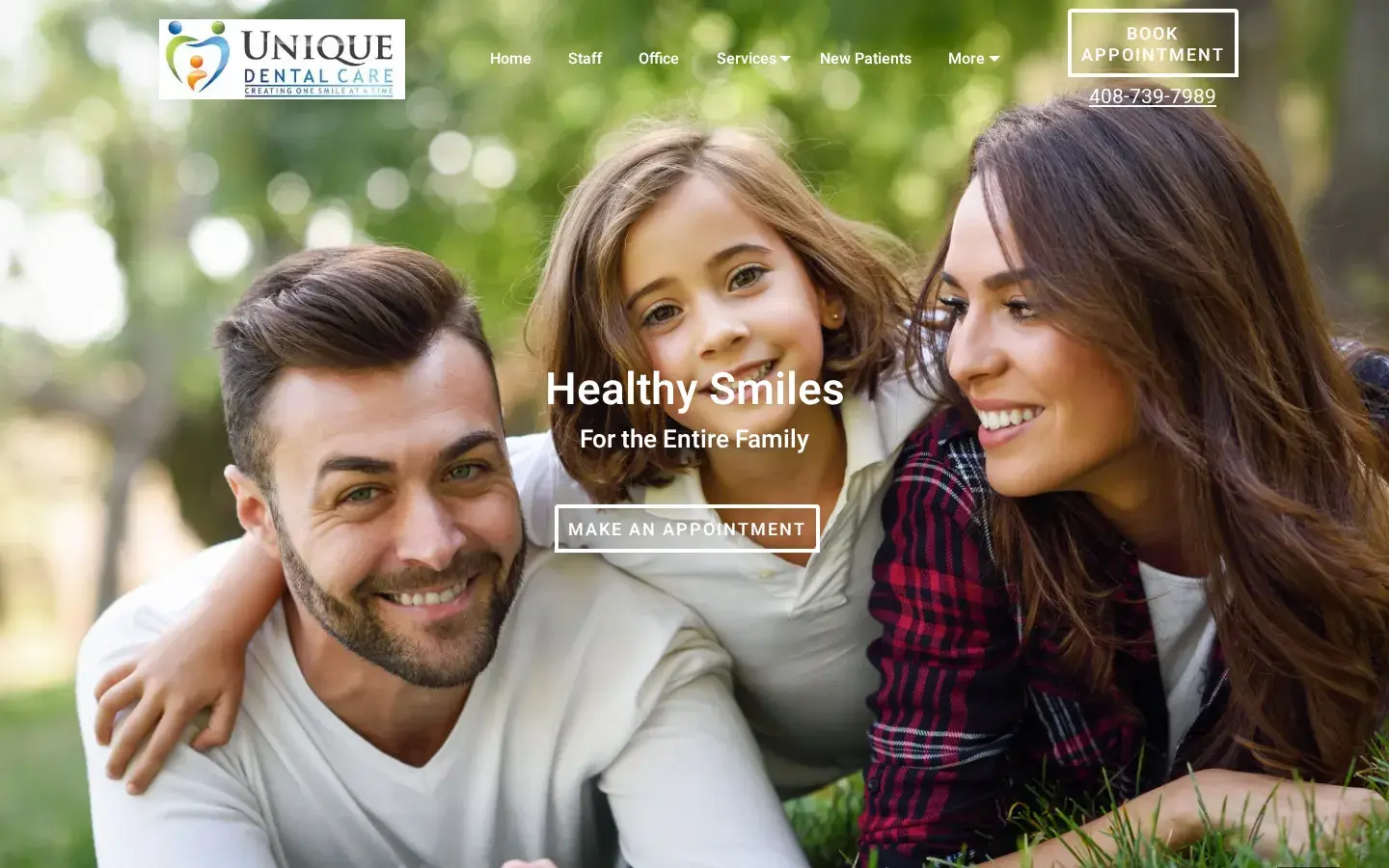 Homepage preview of Unique Dental Care