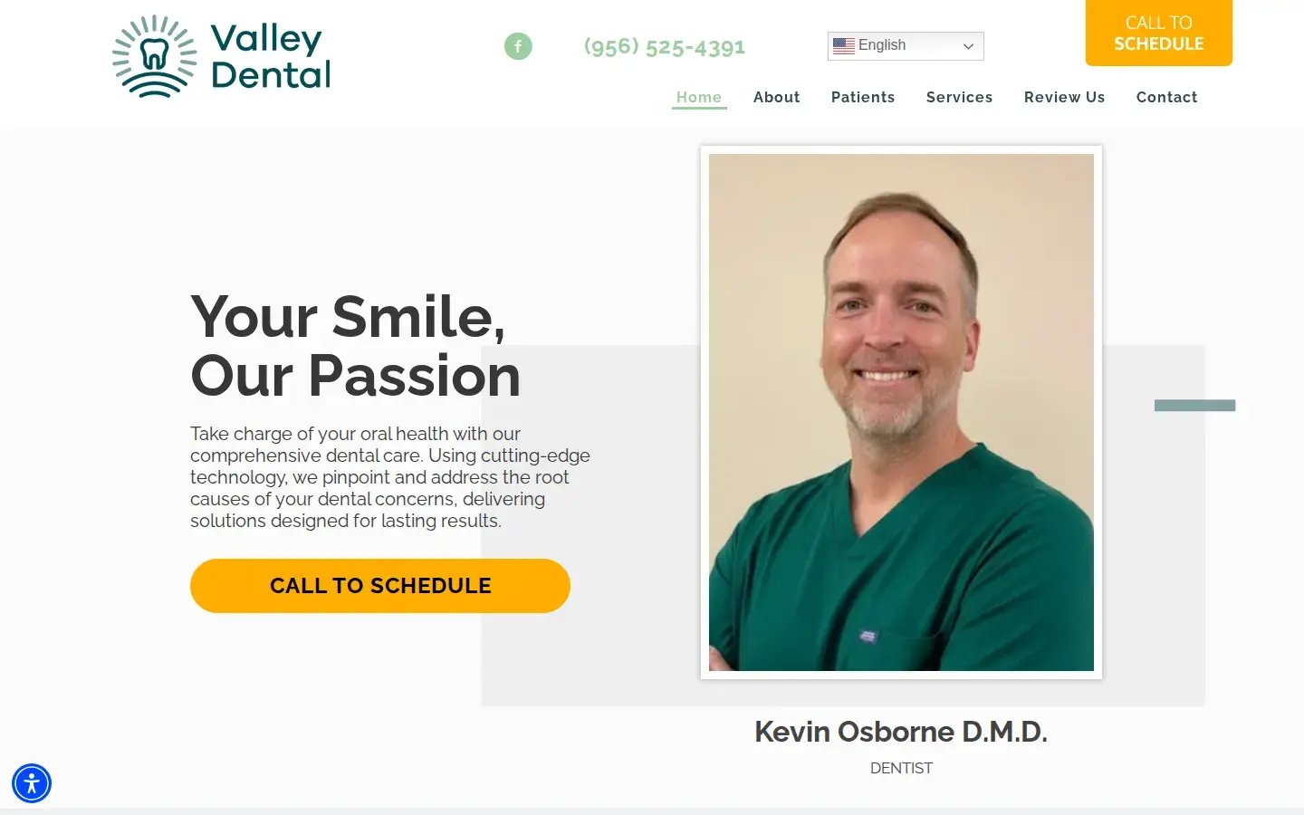 Homepage preview of Valley Dental