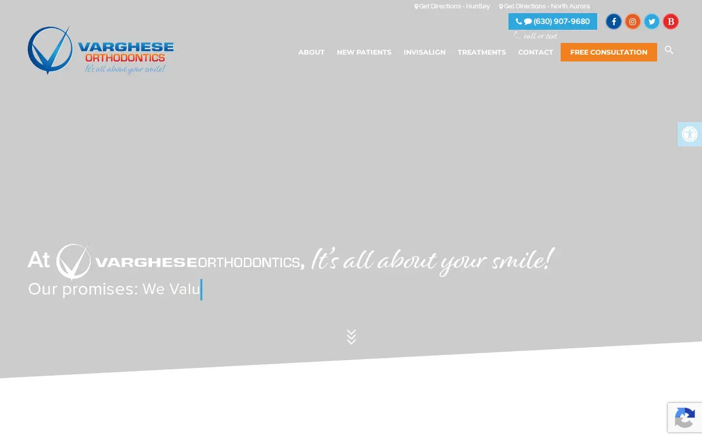 Homepage preview of Varghese Orthodontics