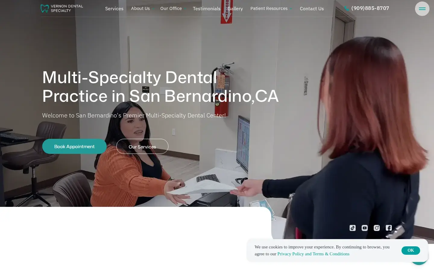 Homepage preview of Vernon Dental