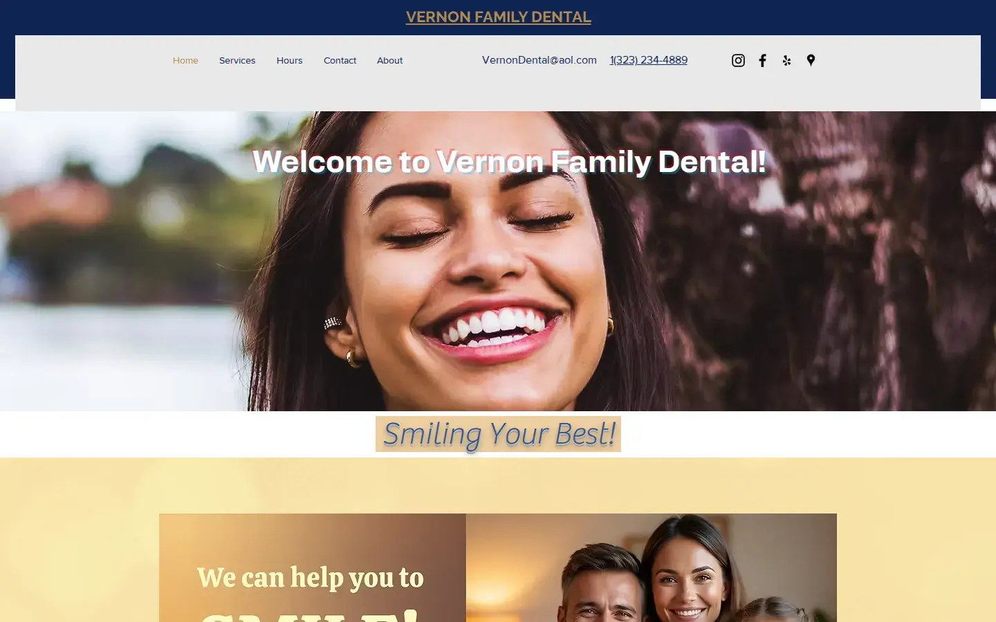 Homepage preview of Vernon Family Dental