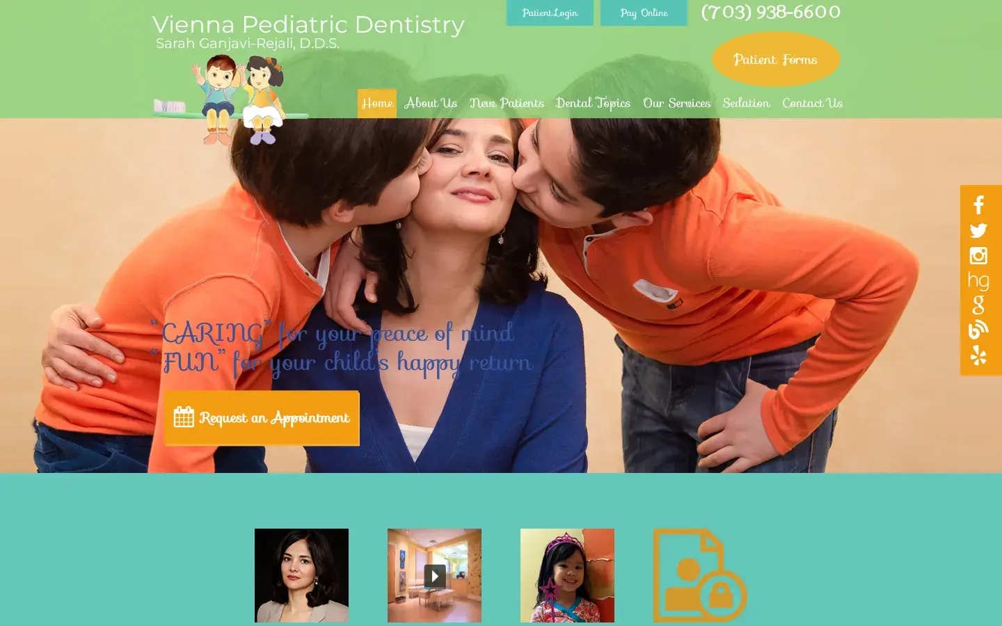 Homepage preview of Vienna Pediatric Dentistry