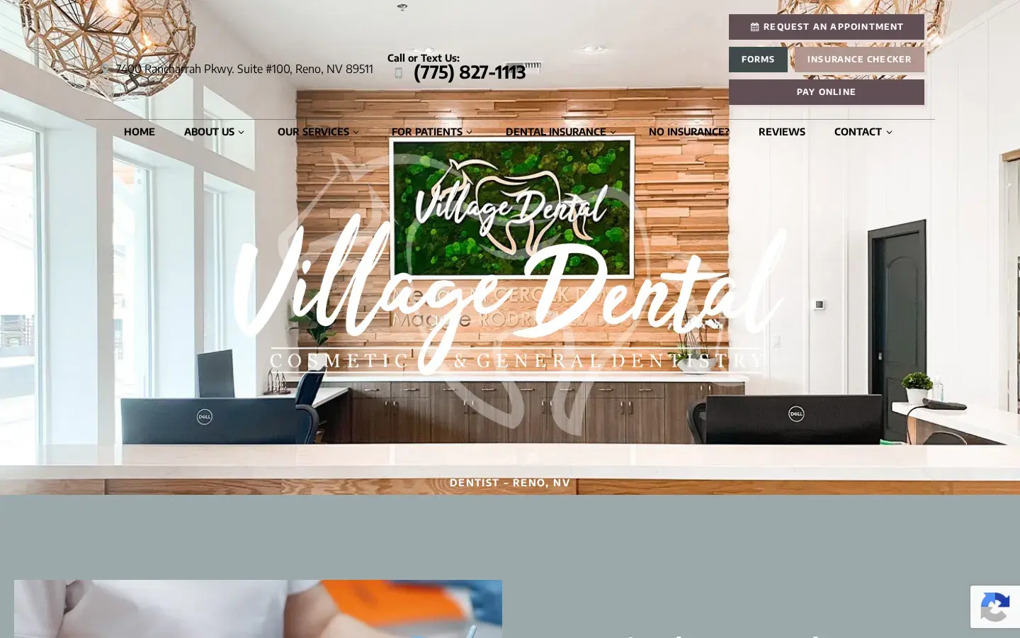 Homepage preview of Village Dental