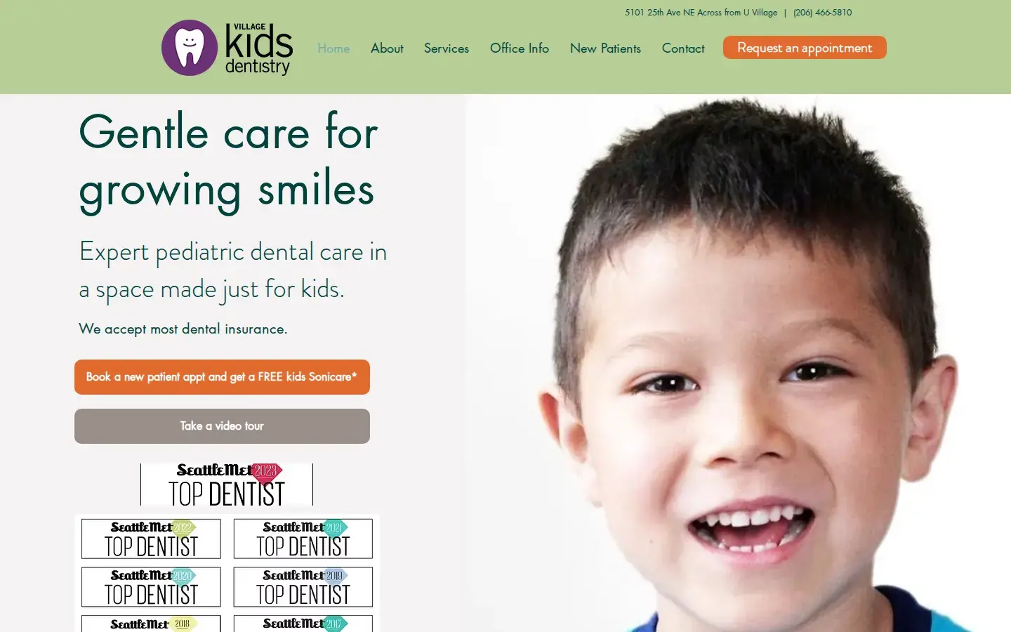 Homepage preview of Village Kids Dentistry