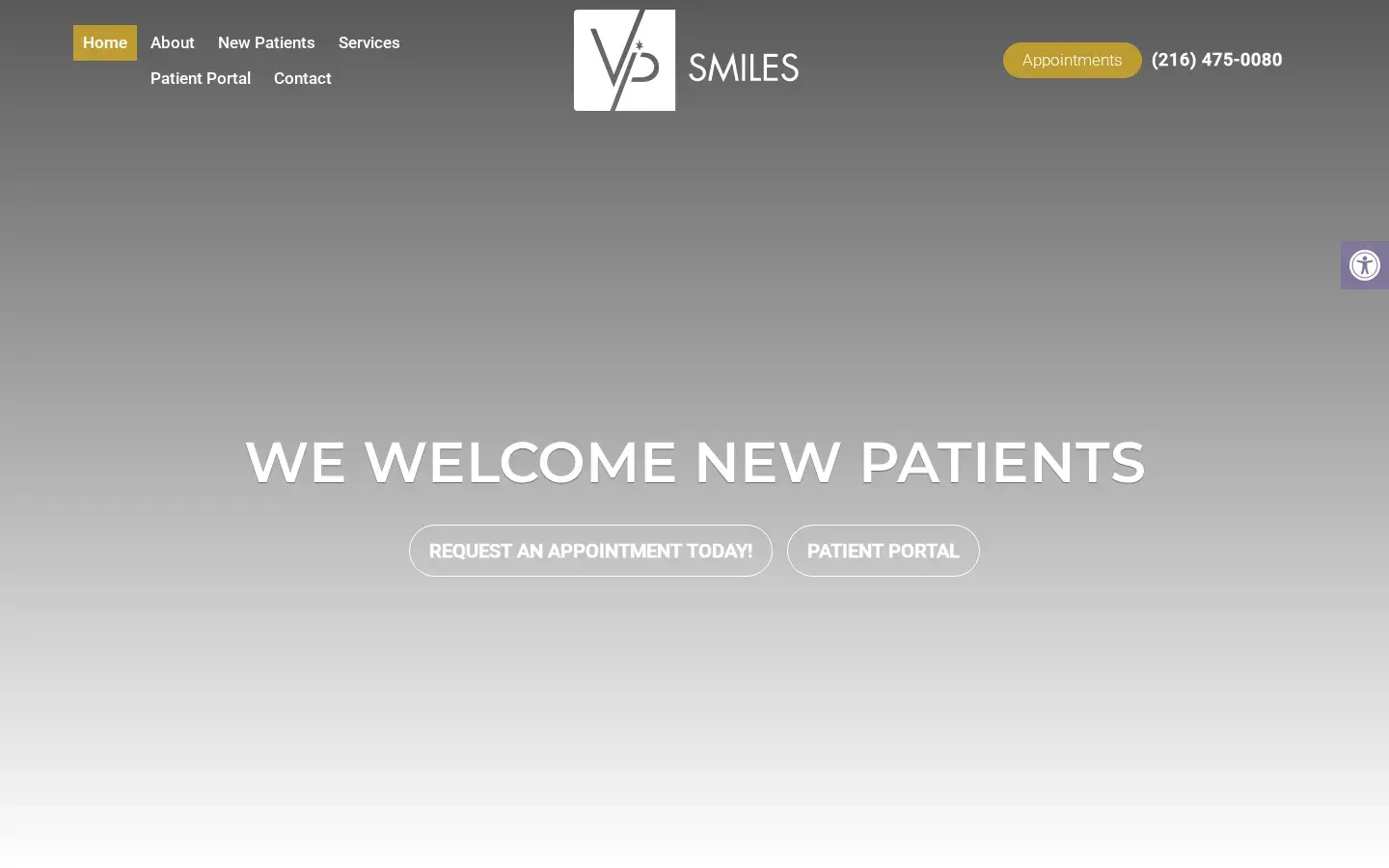Homepage preview of VIP Smiles