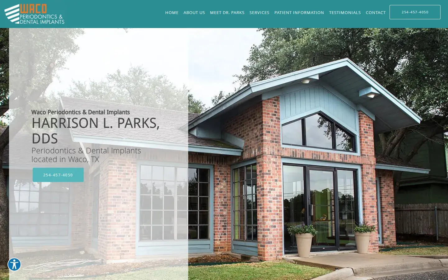 Homepage preview of Waco Periodontics & Dental Implants: Harrison Parks, DDS
