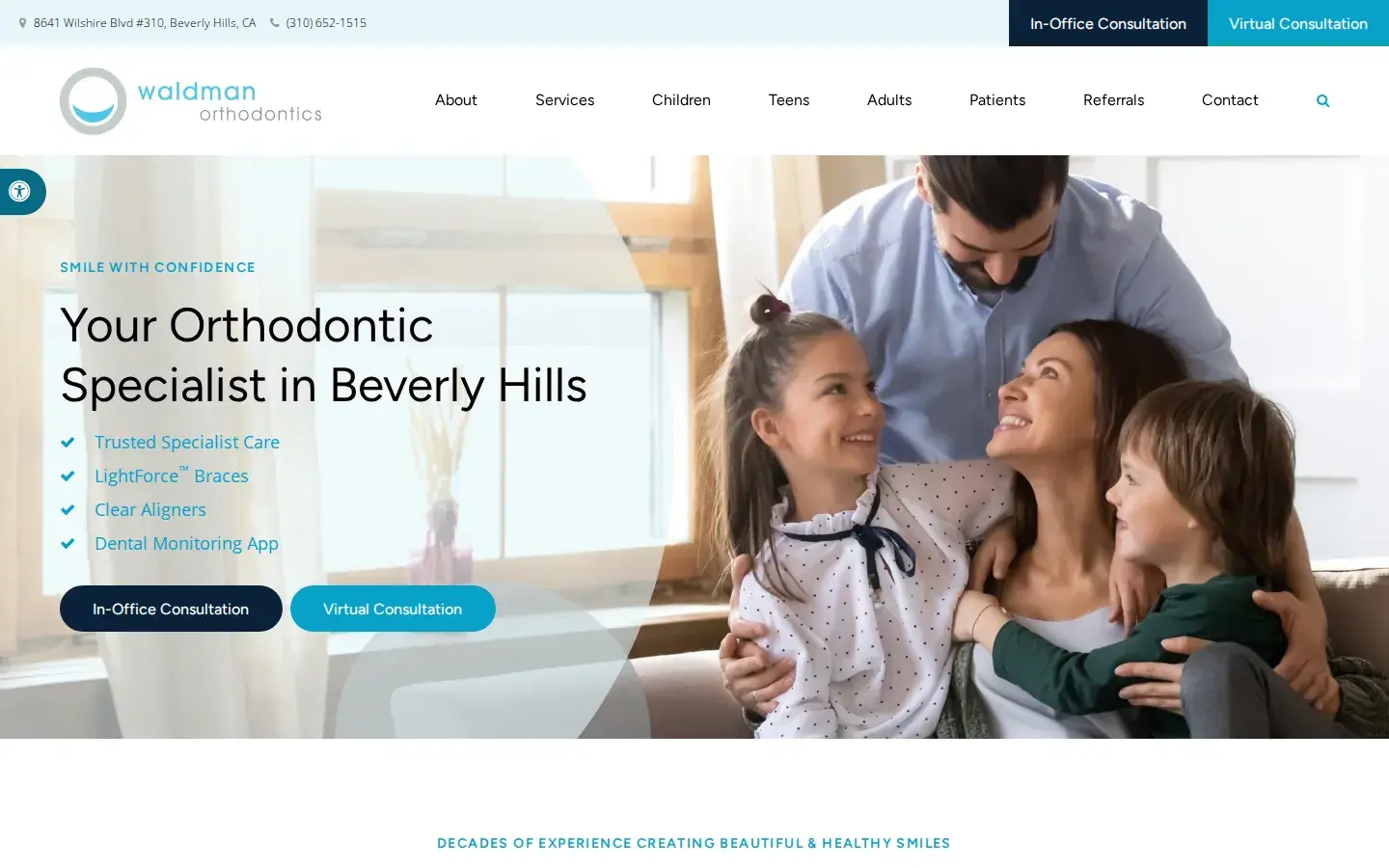 Homepage preview of Waldman Orthodontics – Invisalign Provider