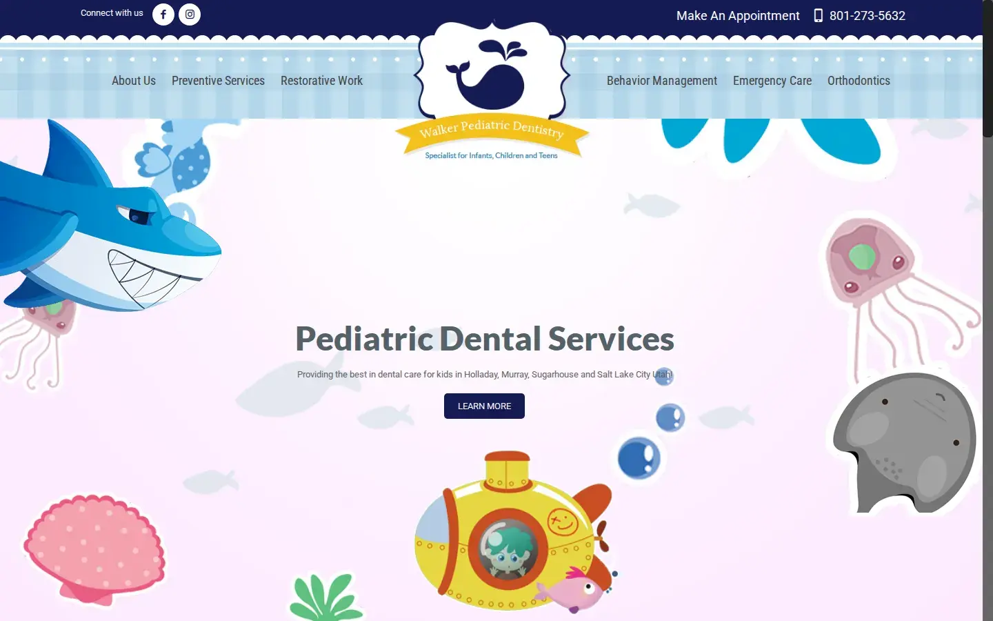 Homepage preview of Walker Pediatric Dentistry