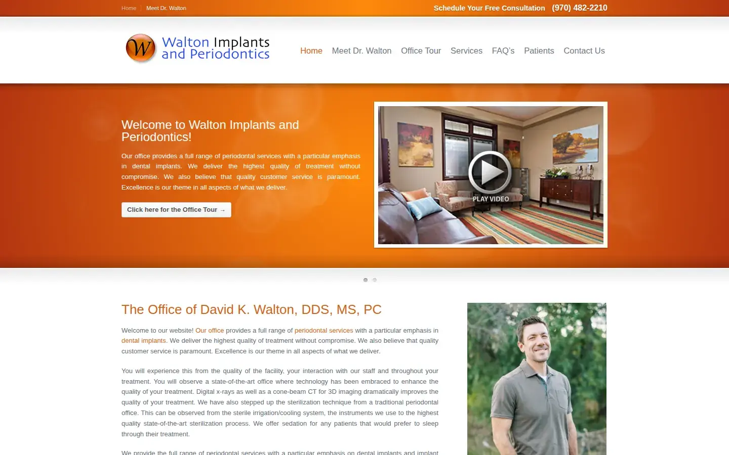Homepage preview of Walton Implants and Periodontics