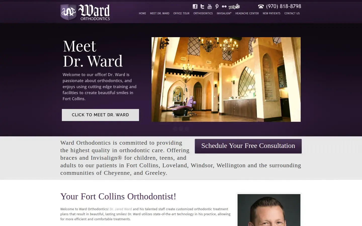 Homepage preview of Ward Orthodontics