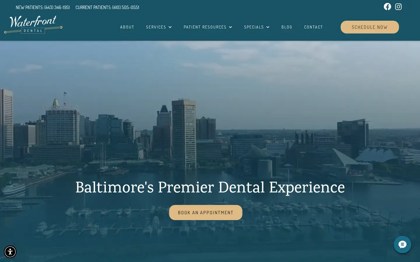 Homepage preview of Waterfront Dental