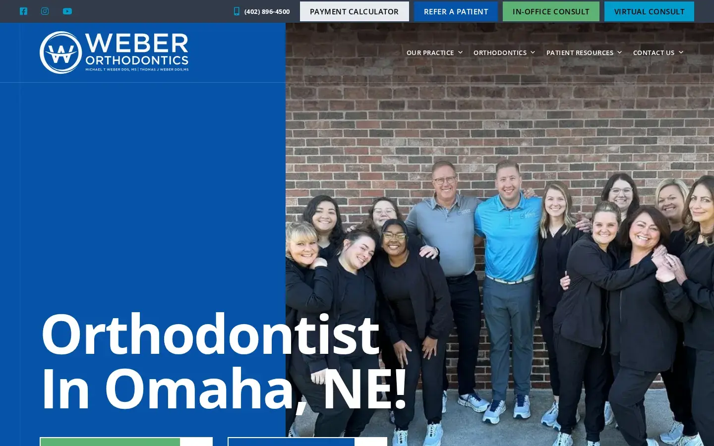 Homepage preview of Weber Orthodontics