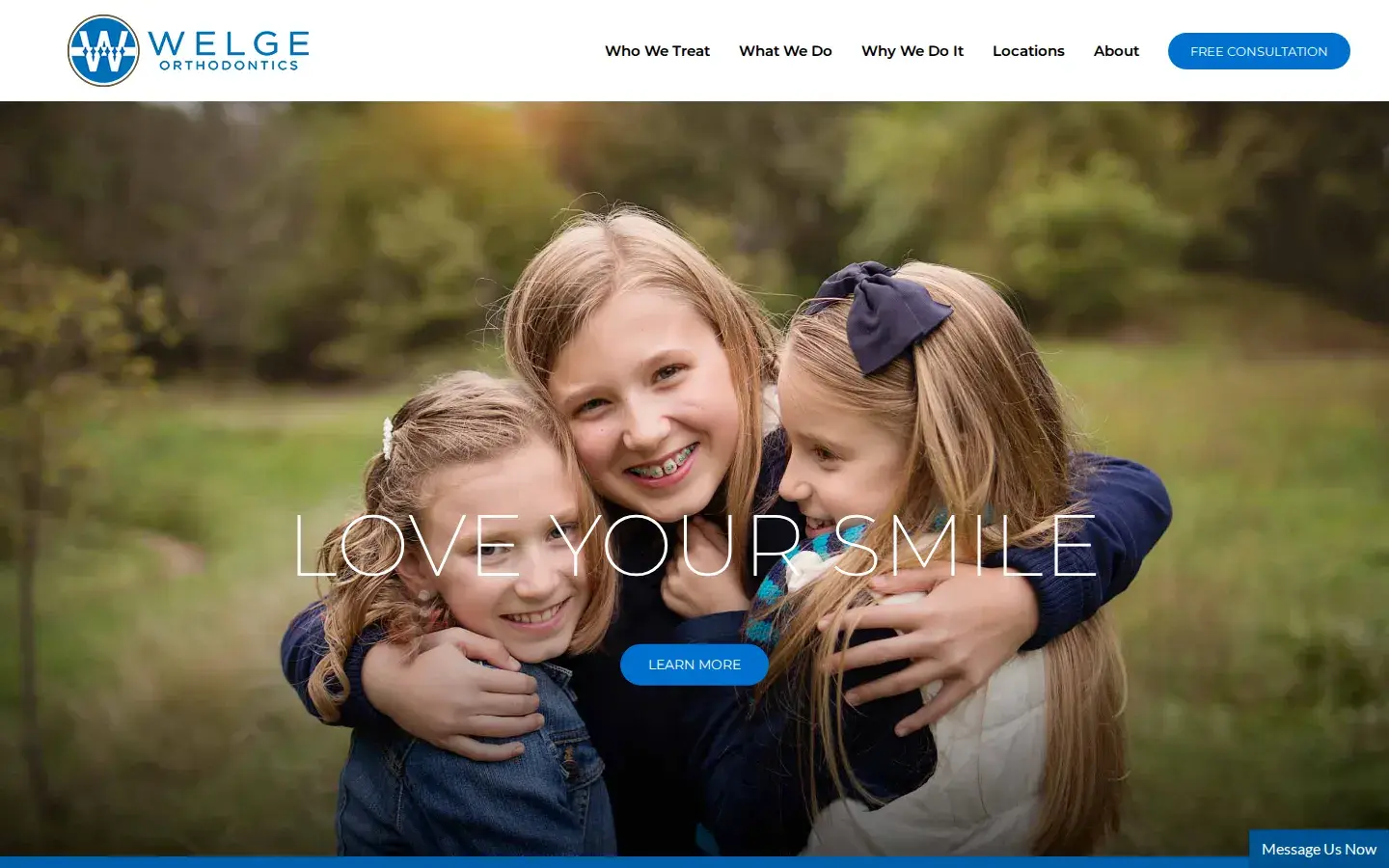 Homepage preview of Welge Orthodontics