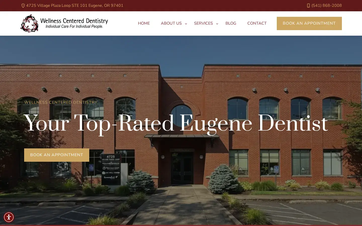 Homepage preview of Wellness Centered Dentistry