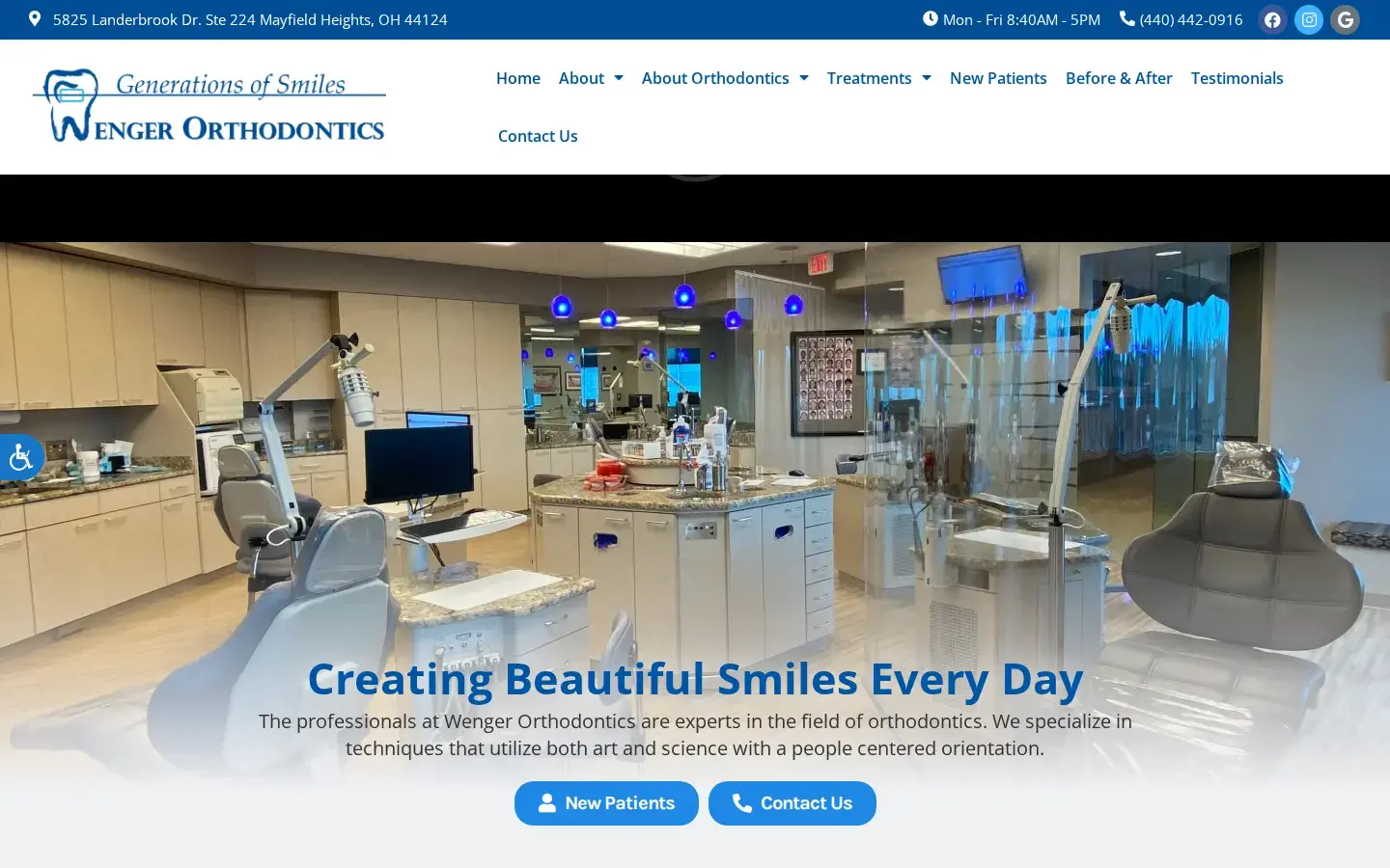 Homepage preview of Wenger Orthodontics