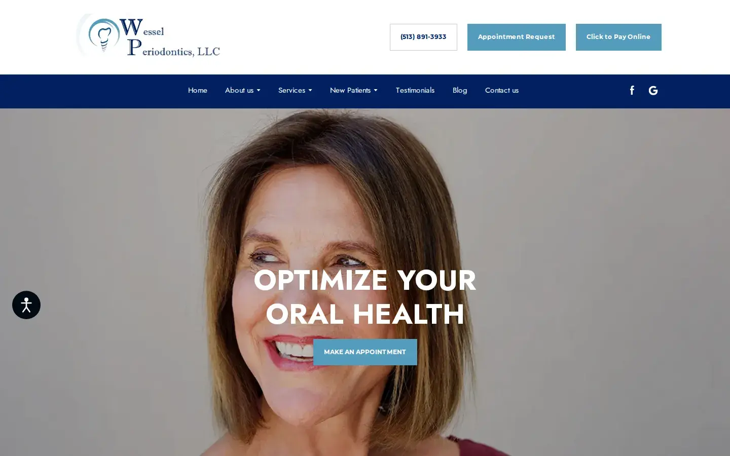 Homepage preview of Wessel Periodontics & Dental Implants