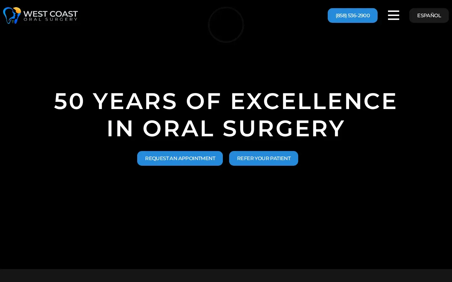 Homepage preview of West Coast Oral Surgery