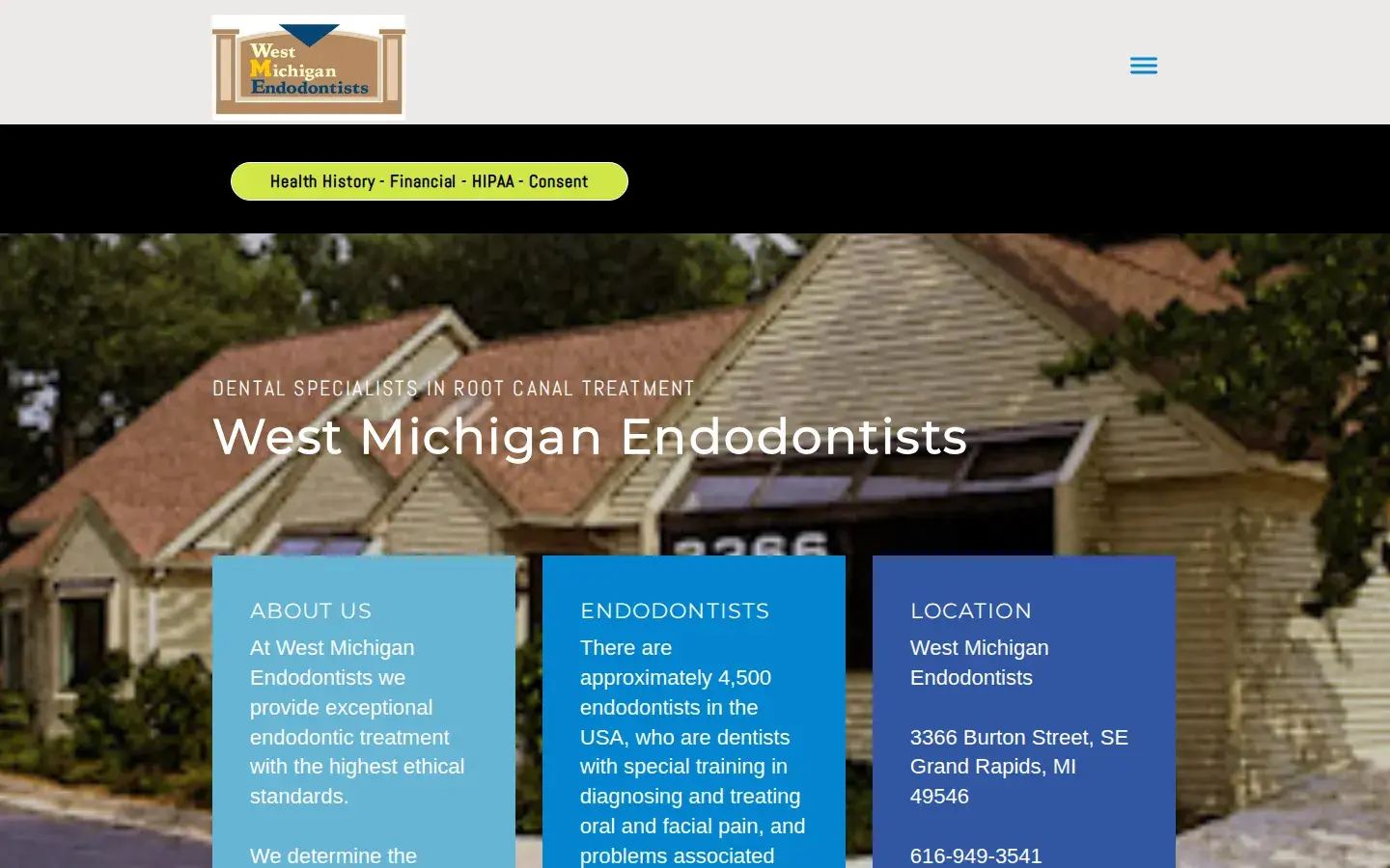 Homepage preview of West Michigan Endodontists