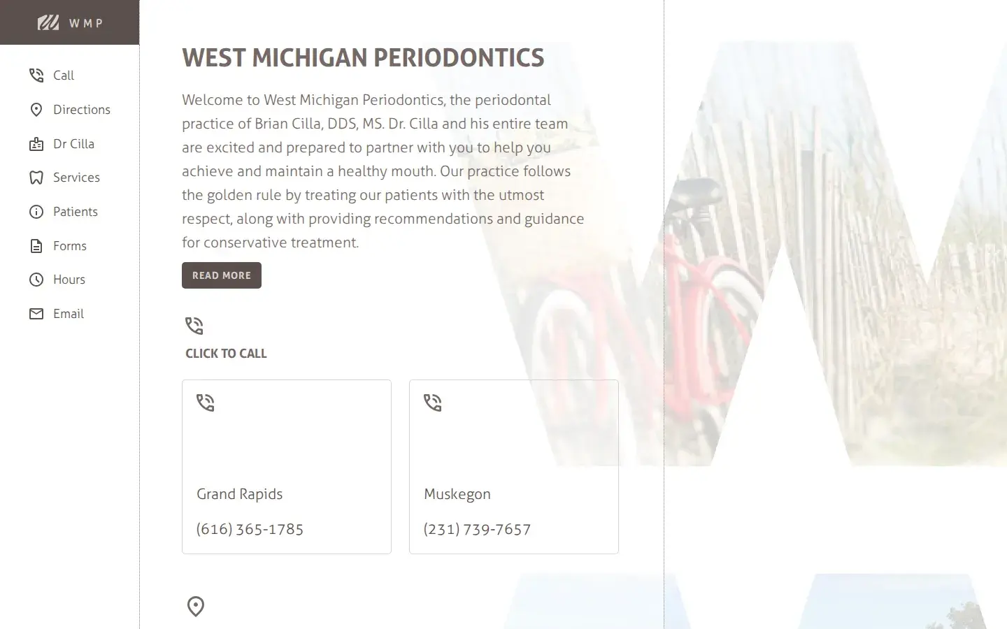 Homepage preview of West Michigan Periodontics – Dr. Brian Cilla DDS MS