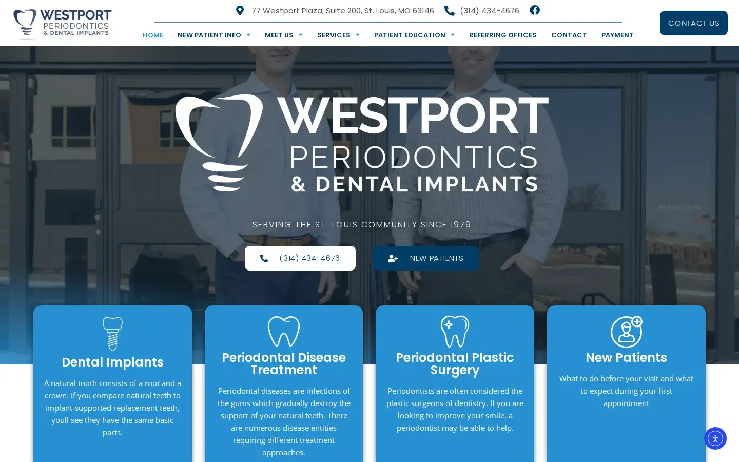 Homepage preview of West Port Periodontics