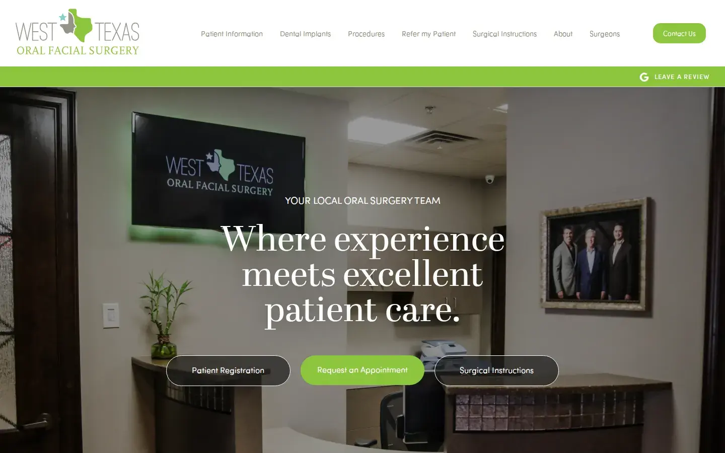 Homepage preview of West Texas Oral Facial Surgery