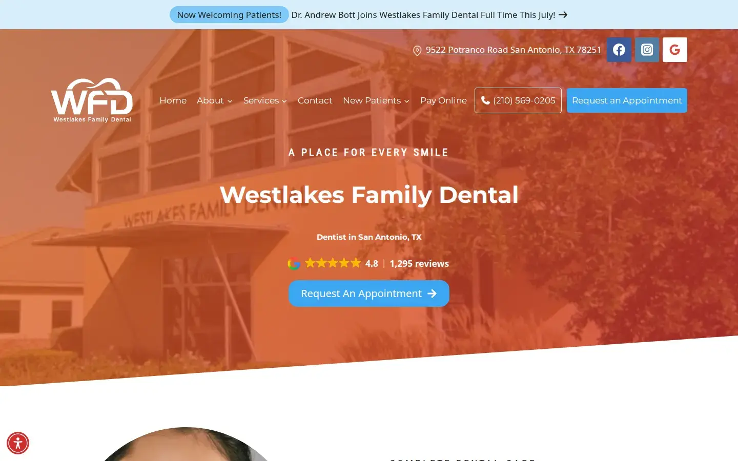 Homepage preview of Westlakes Family Dental
