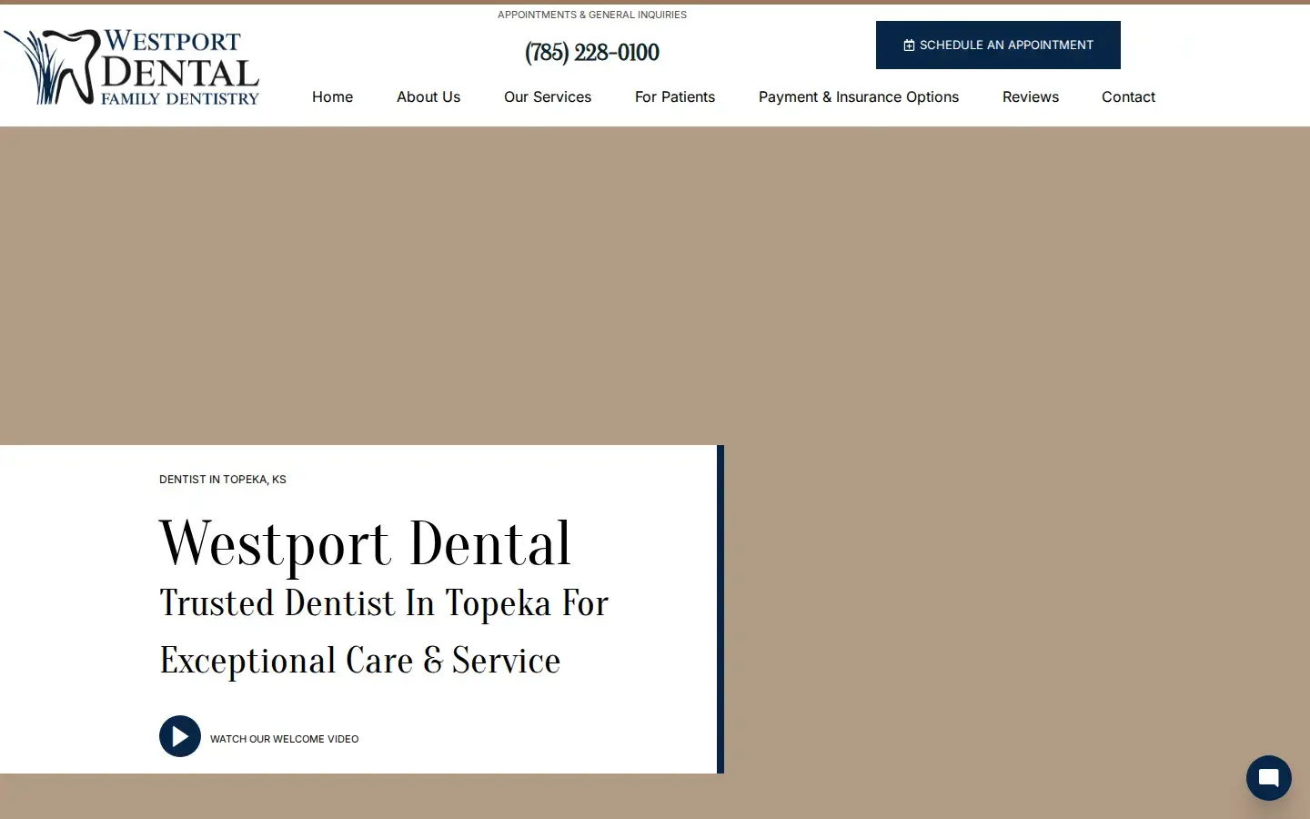 Homepage preview of Westport Dental