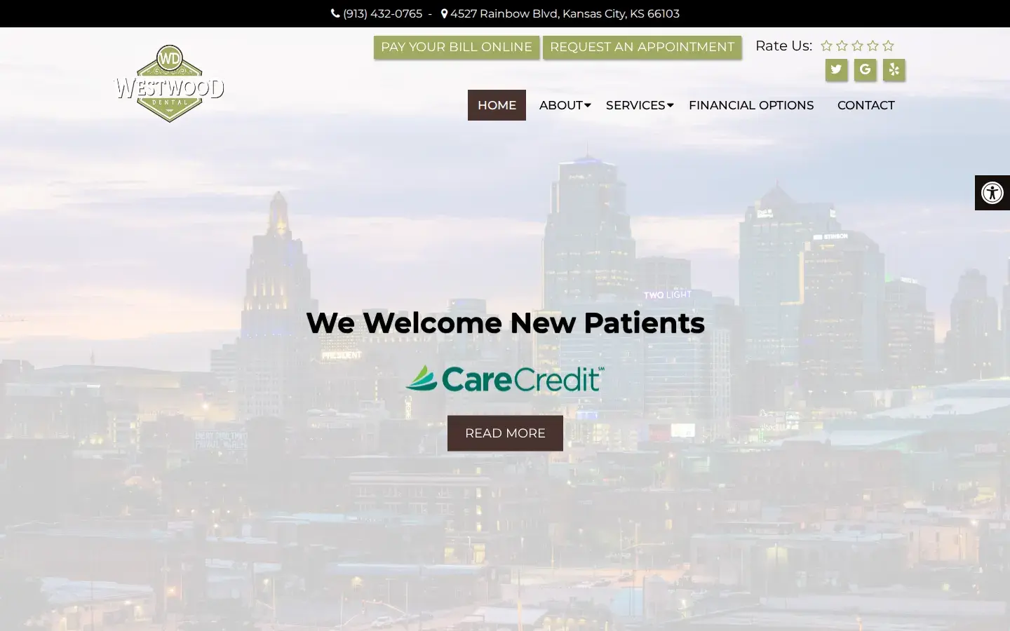 Homepage preview of Westwood Dental
