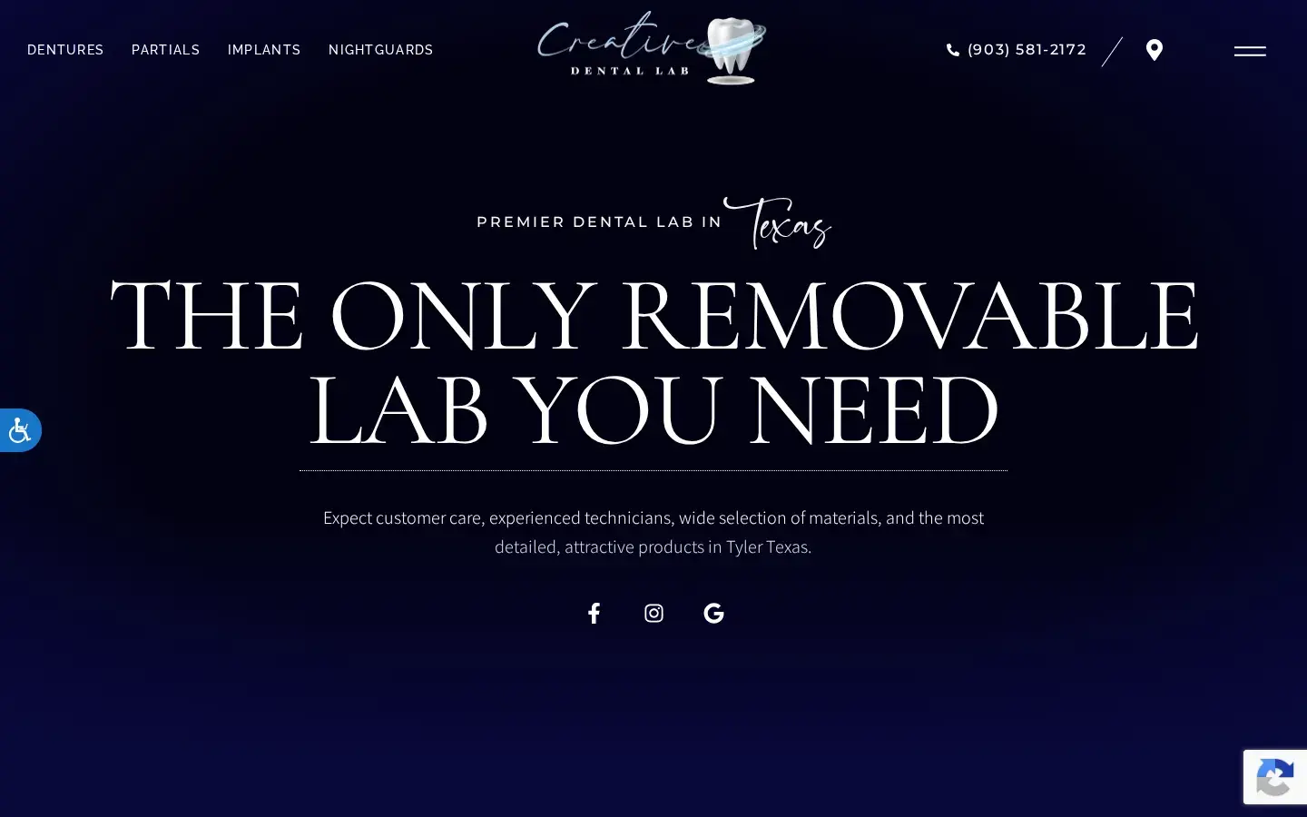 Homepage preview of Whatcom Dental Lab