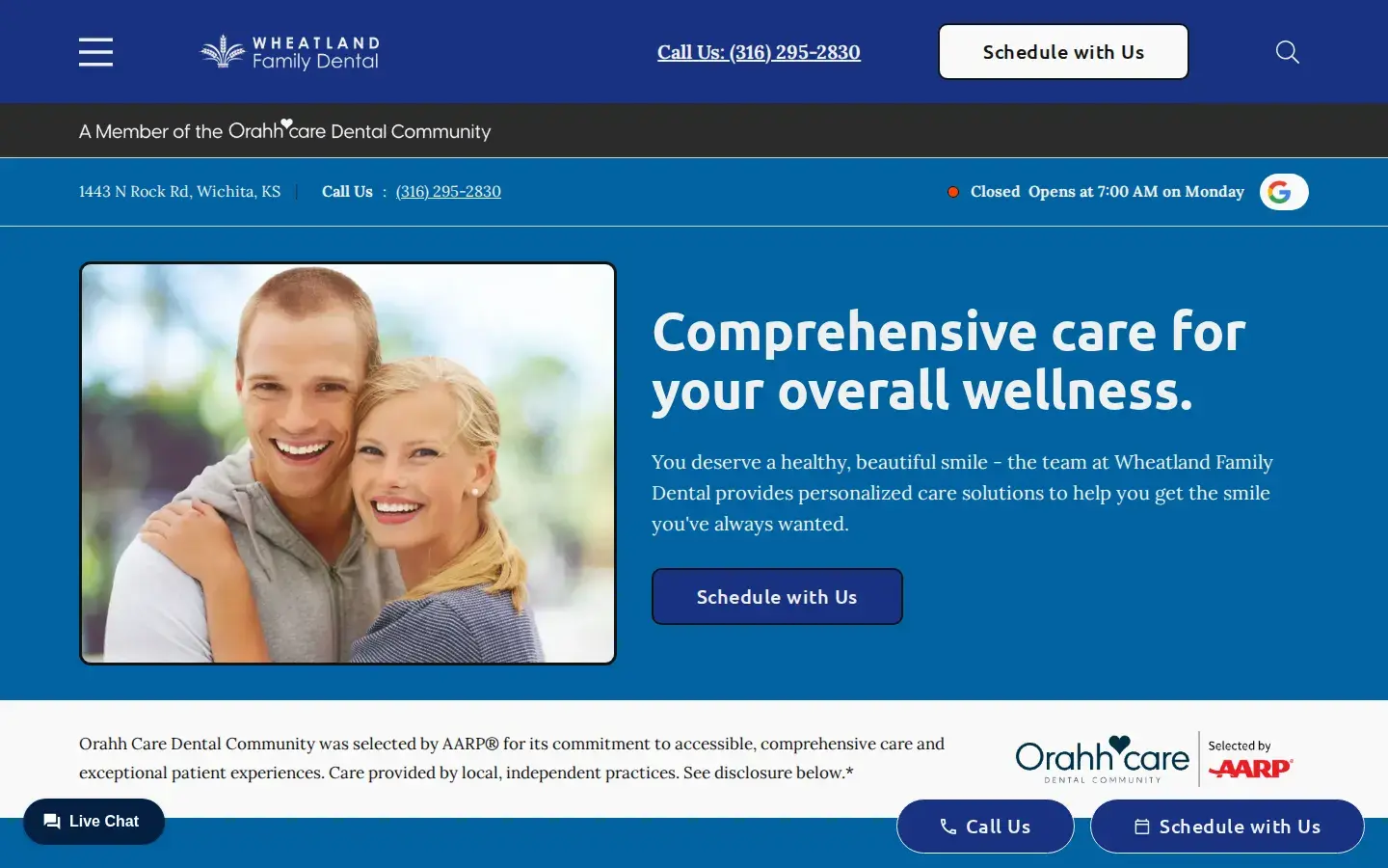 Homepage preview of Wheatland Family Dental