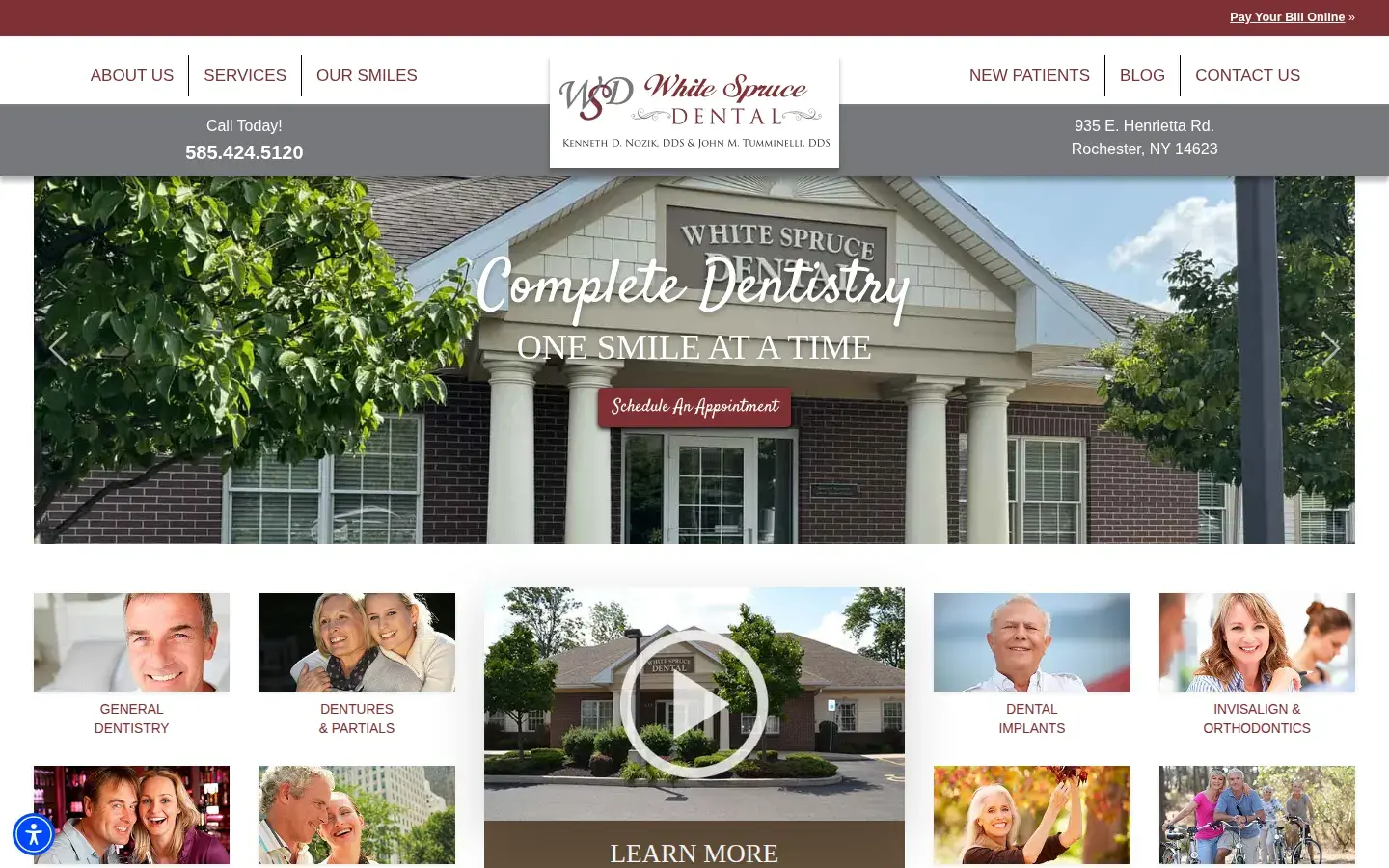 Homepage preview of White Spruce Dental