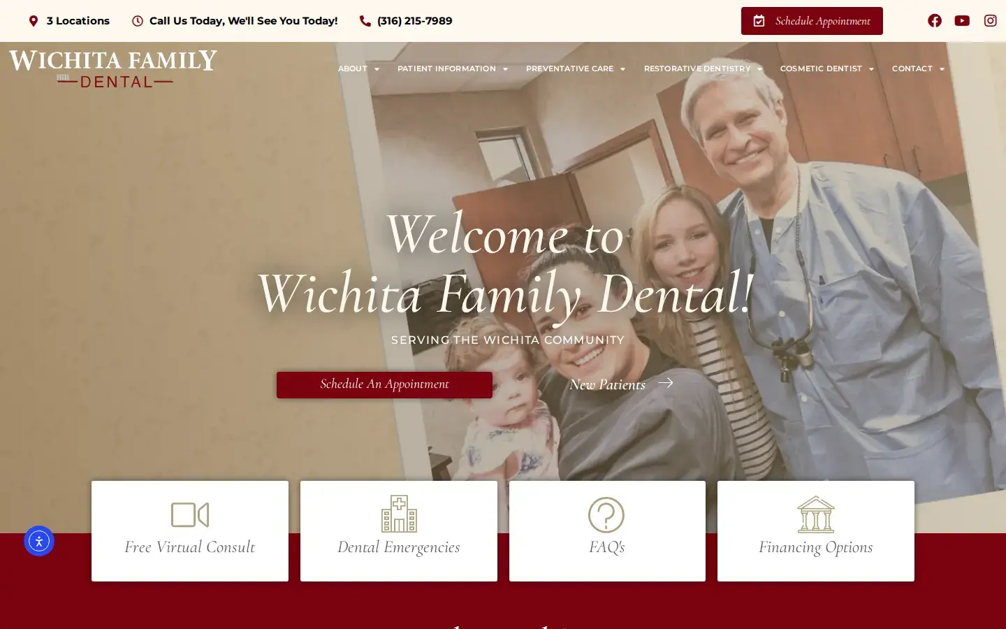 Homepage preview of Wichita Family Dental