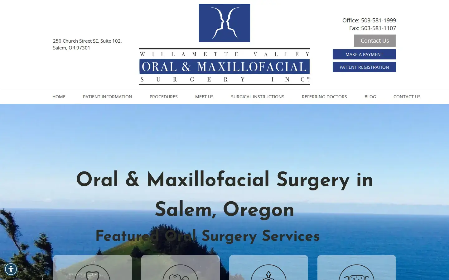 Homepage preview of Willamette Valley Oral Surgery