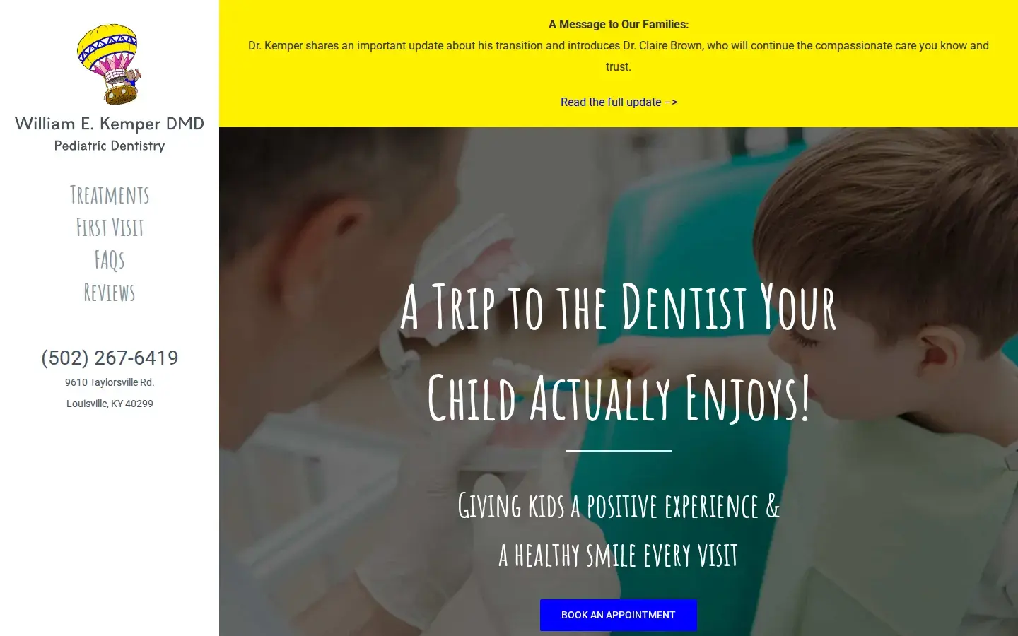 Homepage preview of William Kemper Pediatric Dentistry