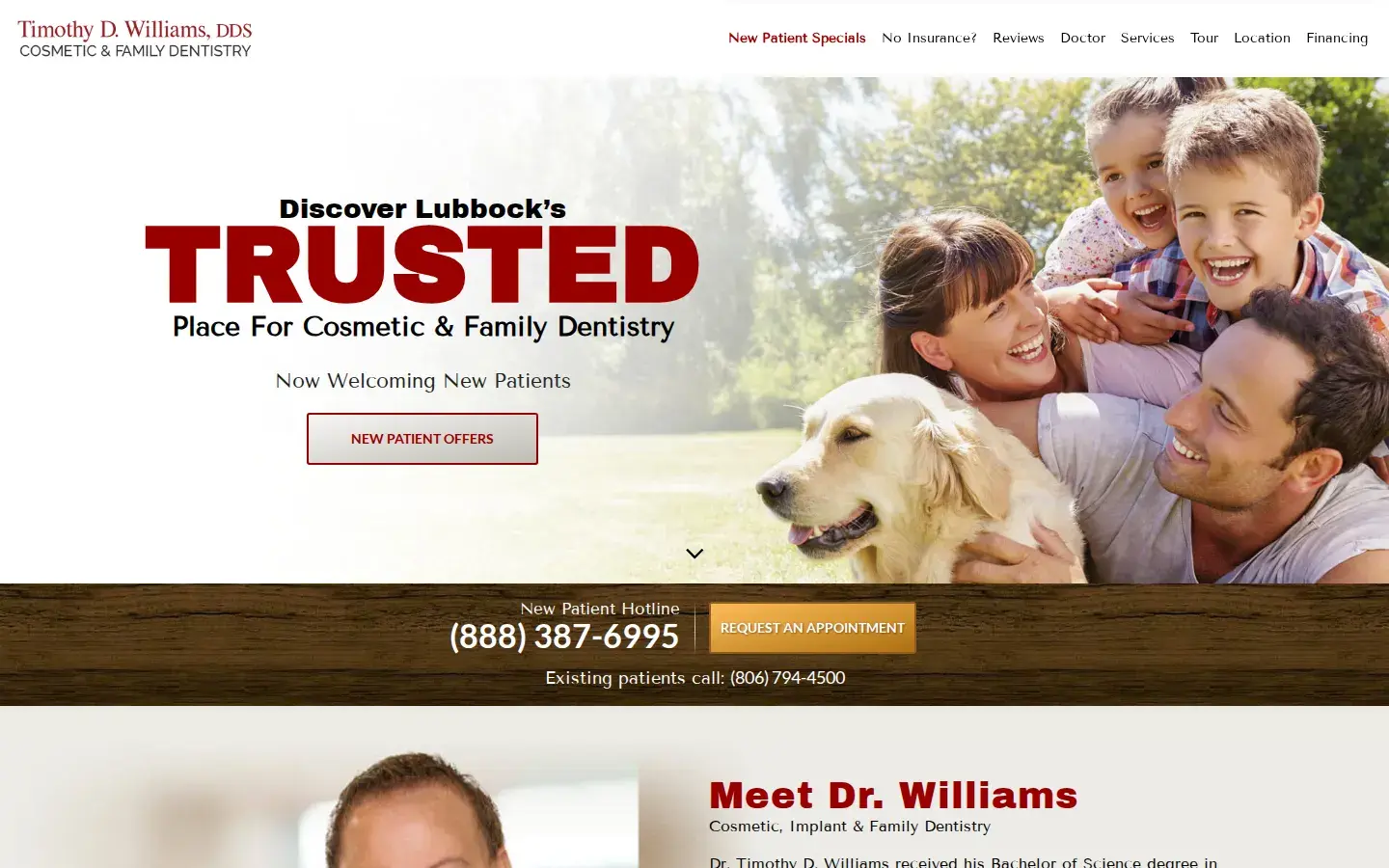 Homepage preview of Williams Timothy D DDS