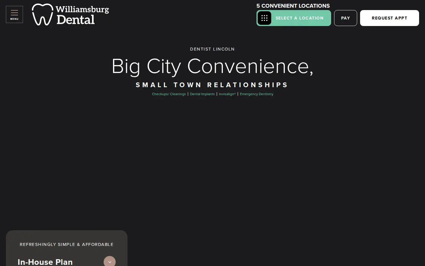 Homepage preview of Williamsburg Dental Village Drive