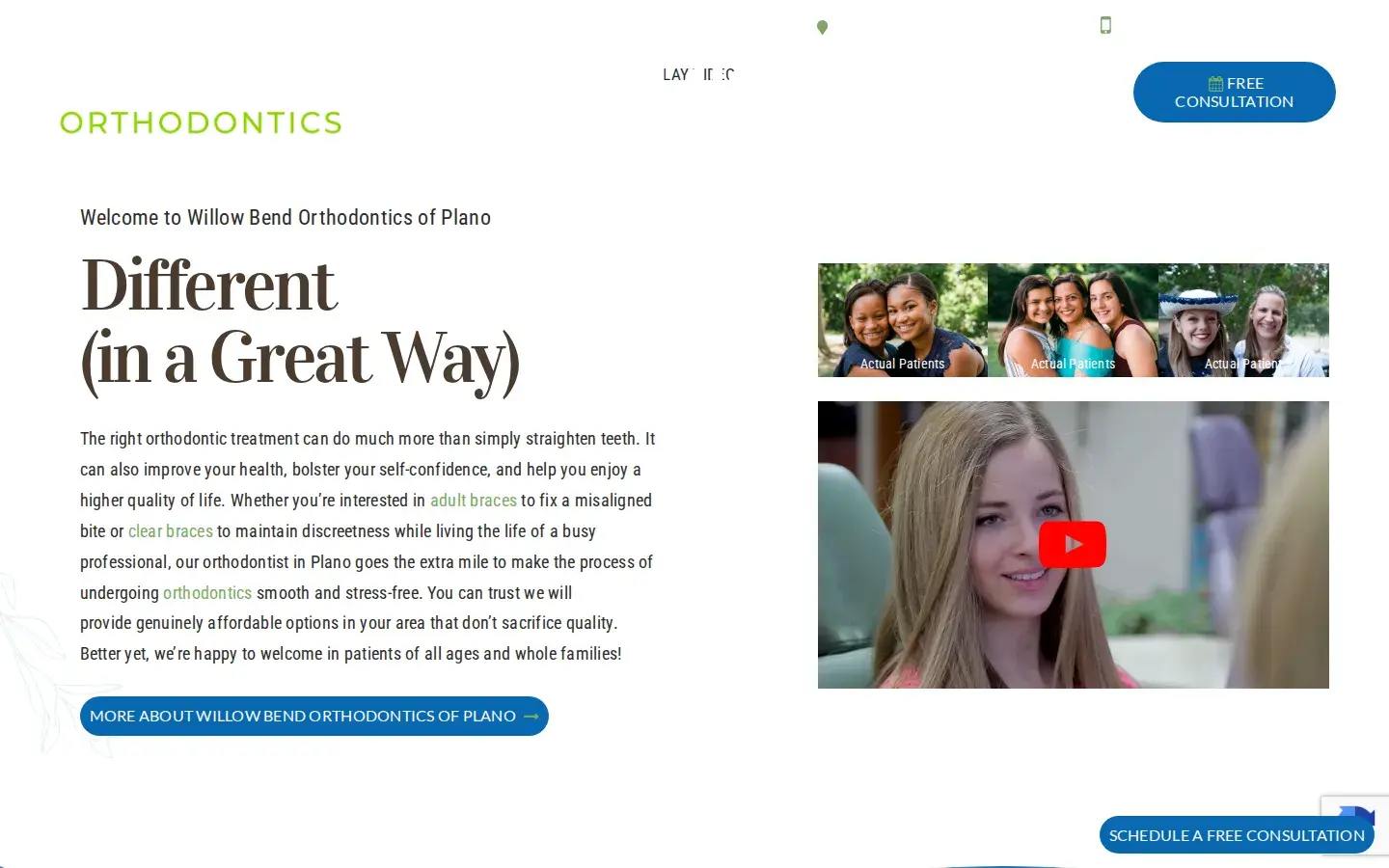 Homepage preview of Willow Bend Orthodontics