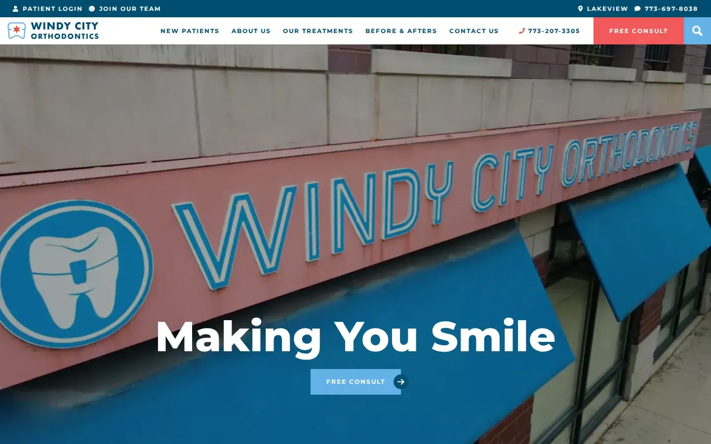 Homepage preview of Windy City Orthodontics
