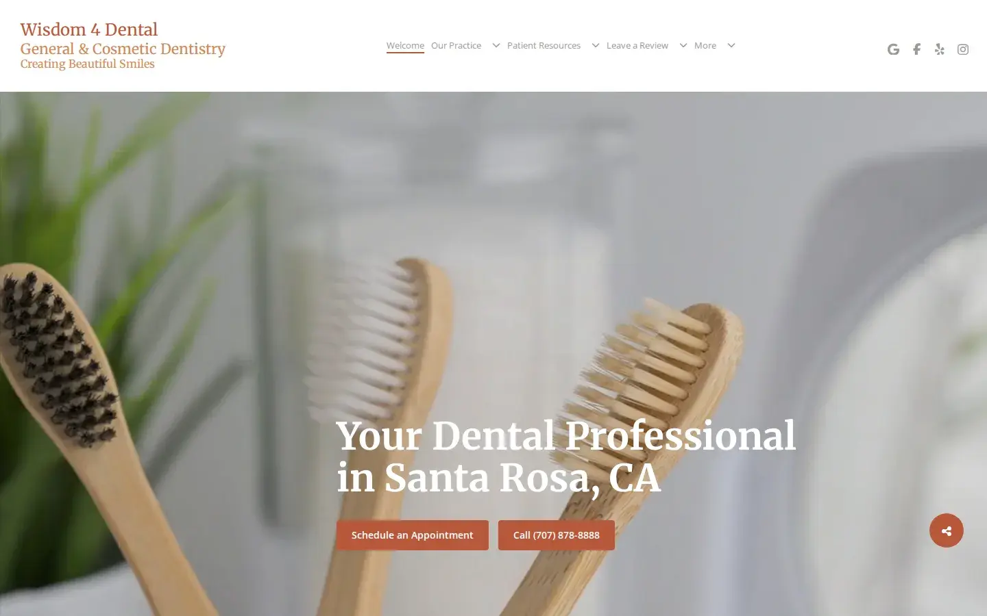 Homepage preview of Wisdom 4 Dental