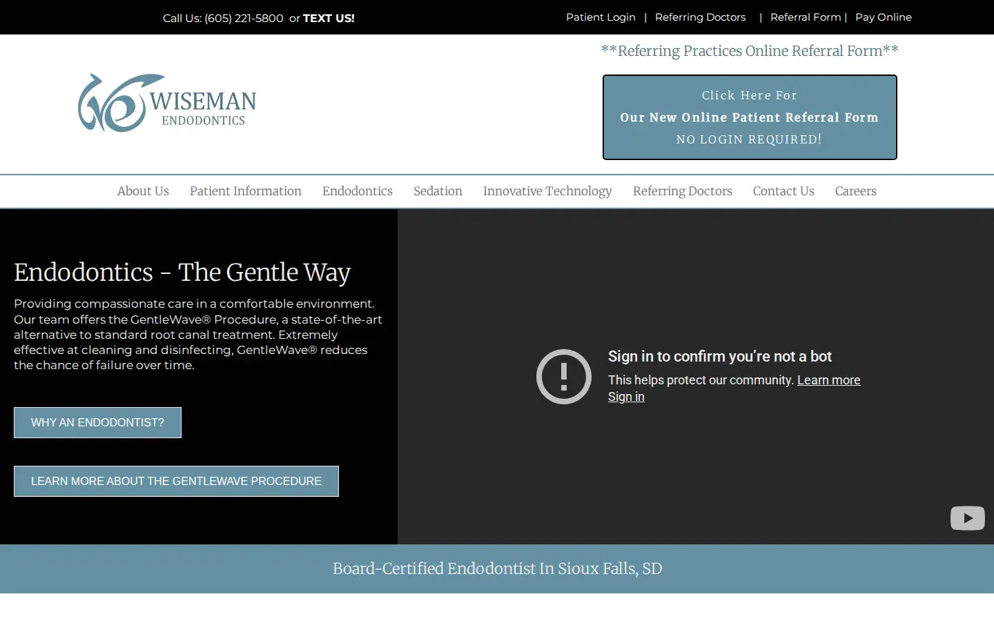 Homepage preview of Wiseman Endodontics