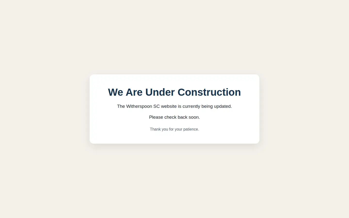 Homepage preview of Witherspoon Surgery Center