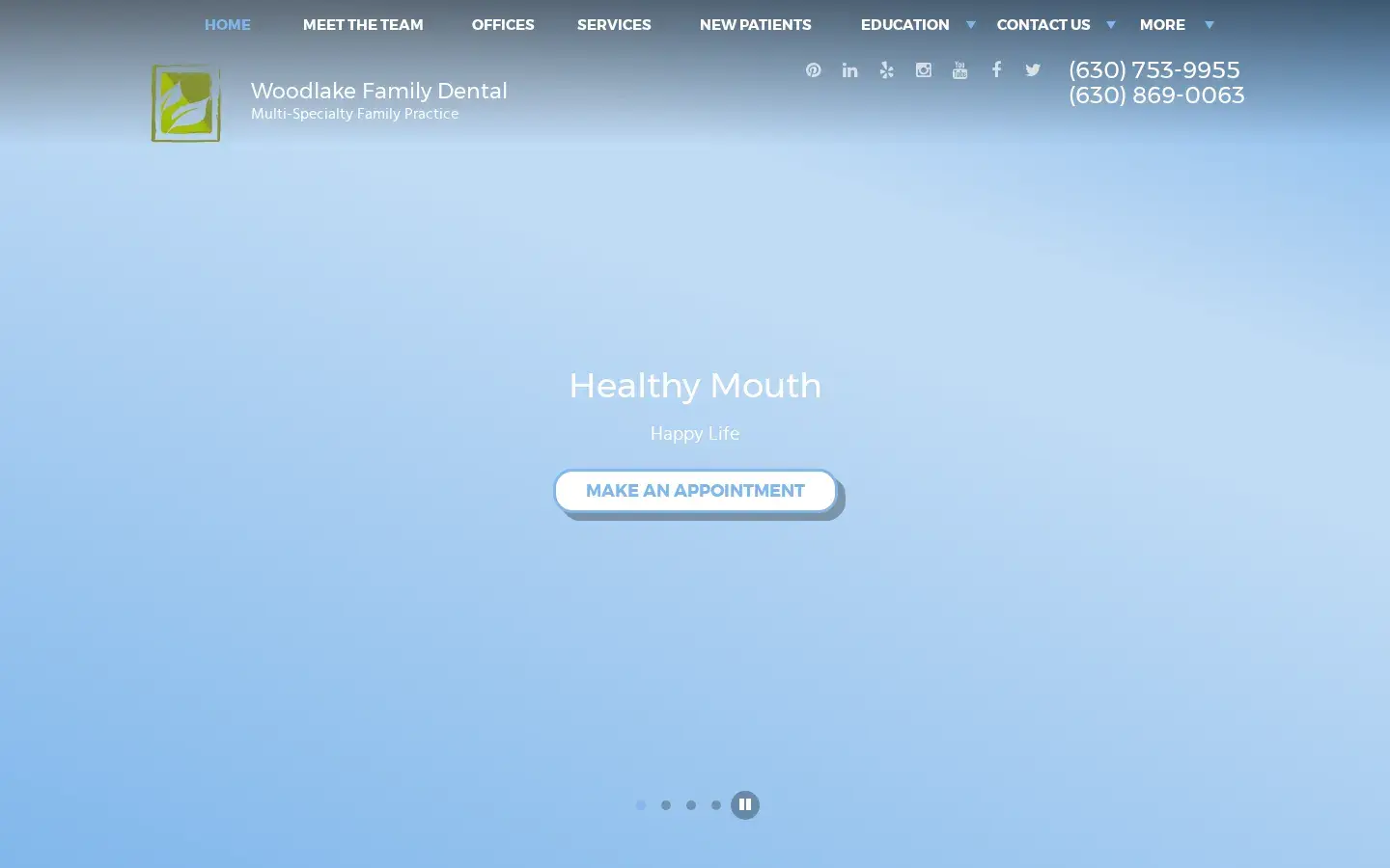 Homepage preview of Woodlake Family Dental