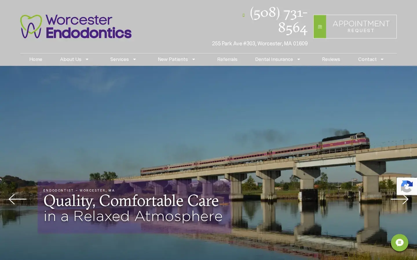 Homepage preview of Worcester Endodontics