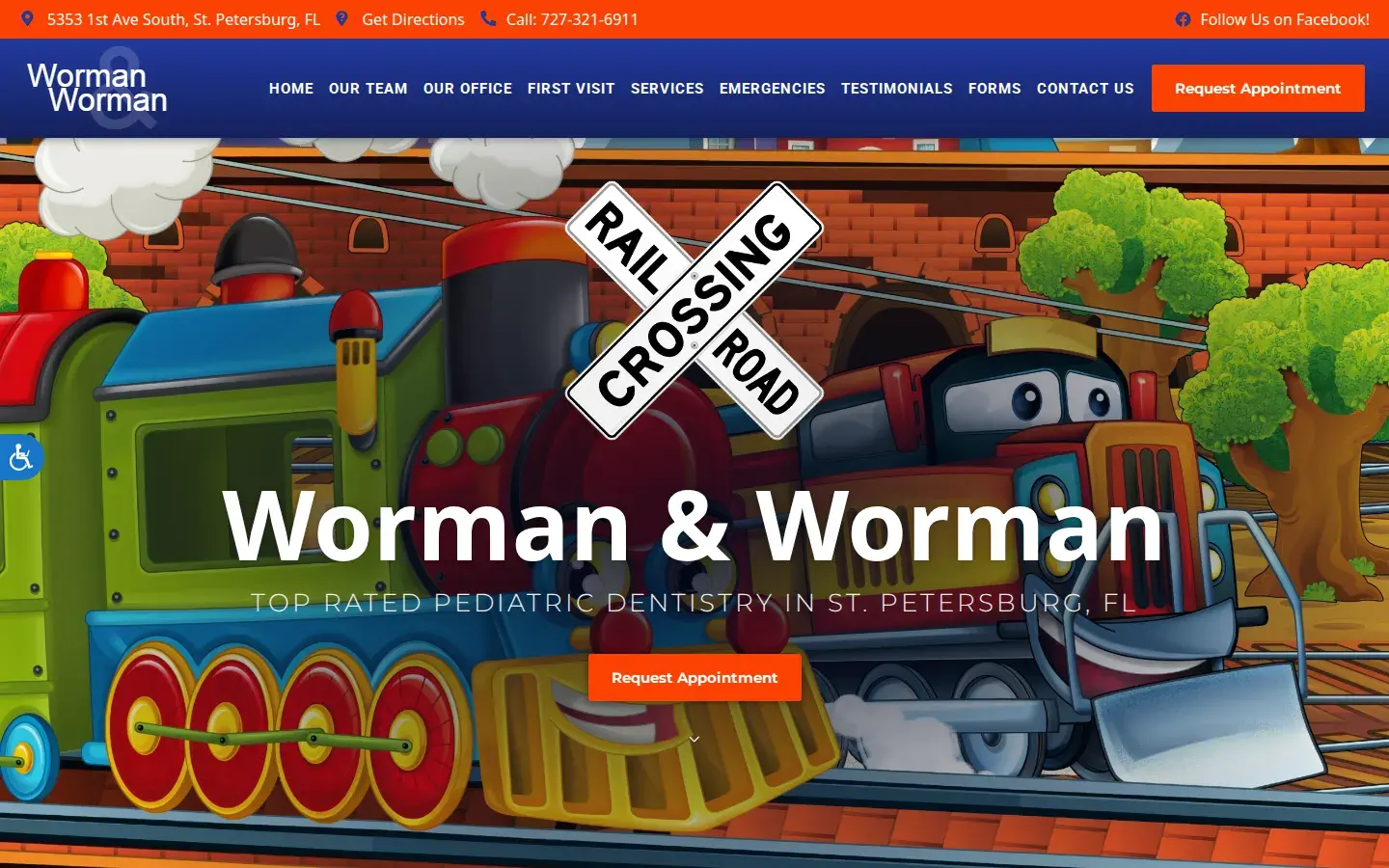 Homepage preview of Worman & Worman Dentistry for Children