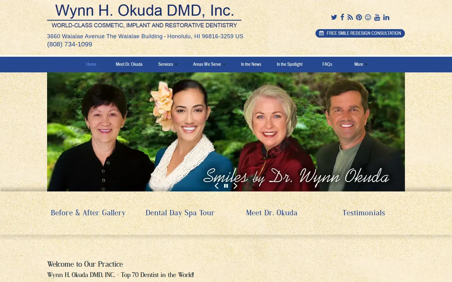 Homepage preview of Wynn H. Okuda DMD Inc